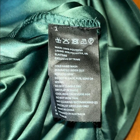 Bardot Green Sheath Midi Dress Mock Neck Sleeveless - Picture 12 of 16